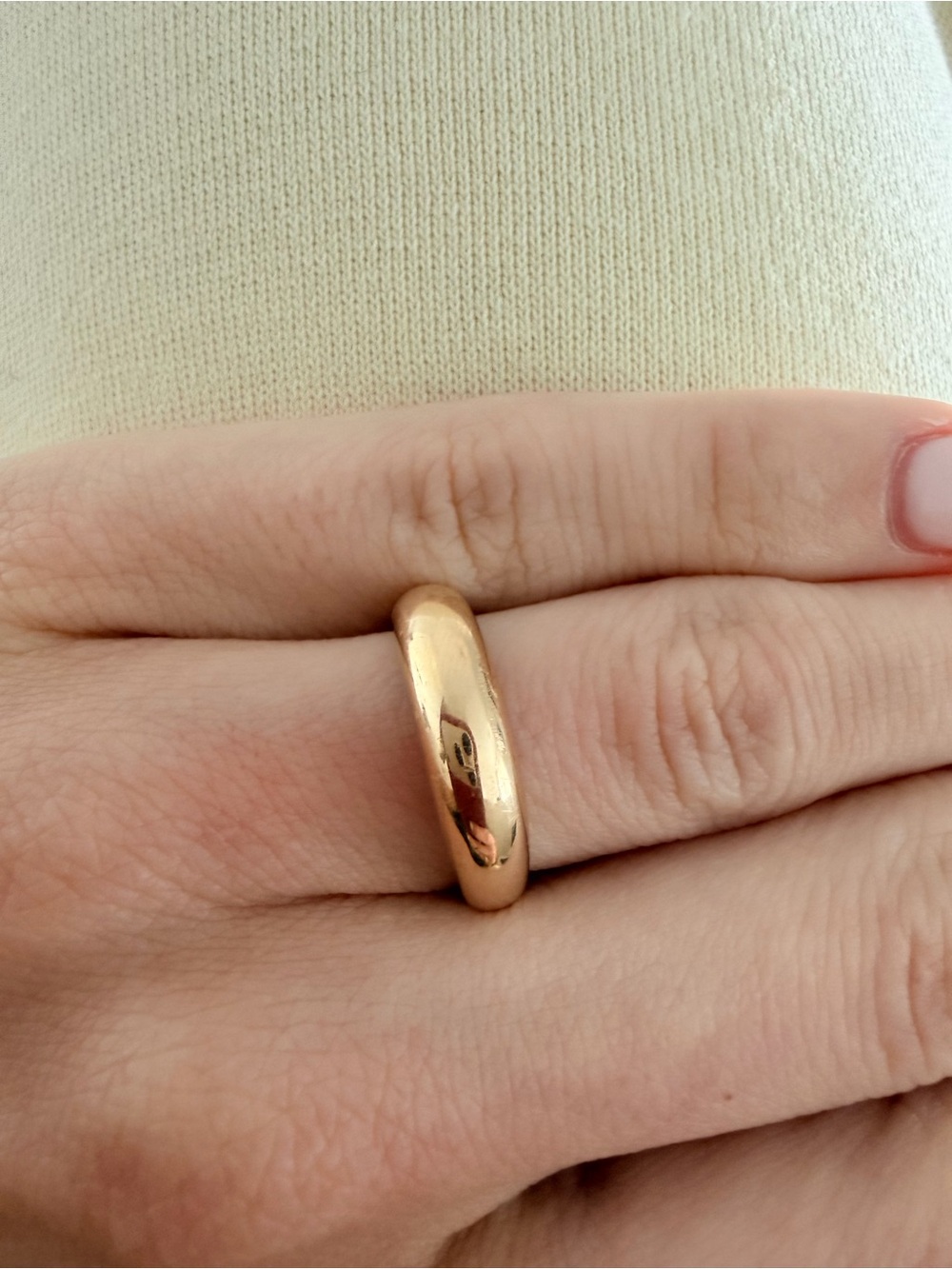 Ring Concierge 14k Solid Gold Dome Gypsy Ring Band